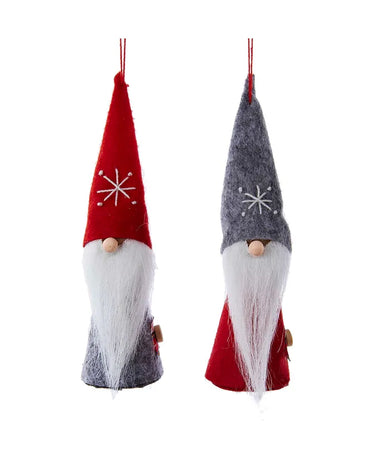 Felt Woodland Dwarf Ornament Red or Grey Hat - Single, Various Options
