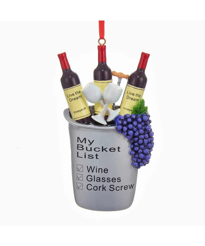 Wine Bucket List Ornament