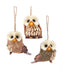 Sisal Owl Ornament - Single, Various Styles