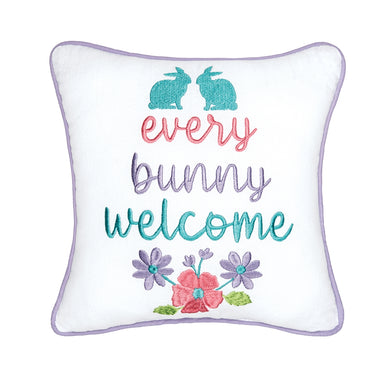 Every Bunny Welcome 10x10 Pillow    