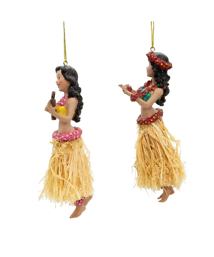 Hula Girl Ornament - Single, Various Styles
