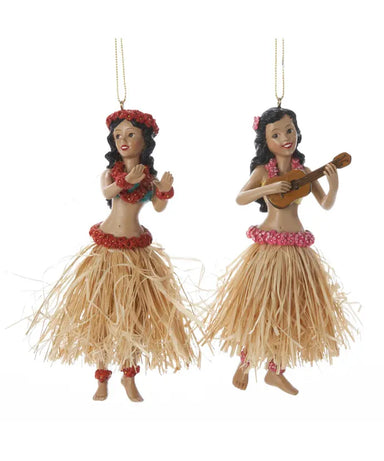 Hula Girl Ornament - Single, Various Styles