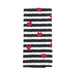 Red Hearts and Black Stripes Kitchen Towel    
