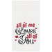 All Of Me Loves All Of You Embroidered Waffle Weave Kitchen Towel    