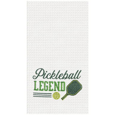 Pickleball Legend Embroidered Waffle Weave Kitchen Towel    