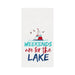 Weekends Are For The Lake Embroidered Waffle Weave Kitchen Towel    