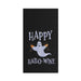 Happy Hallo-wine Embroidered Waffle Weave Kitchen Towel    