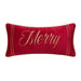 Merry 10x20 Embroidered Velvet Pillow    