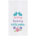 Every Bunny Welcome Embroidered Flour Sack Kitchen Towel    