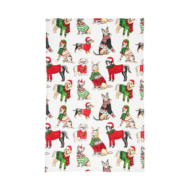 Christmas Dogs Printed Kitchen Towel    