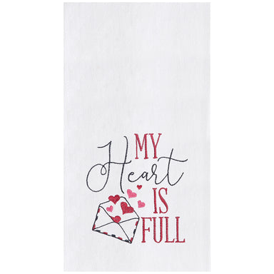 My Heart Is Full Embroidered Flour Sack Kitchen Towel    
