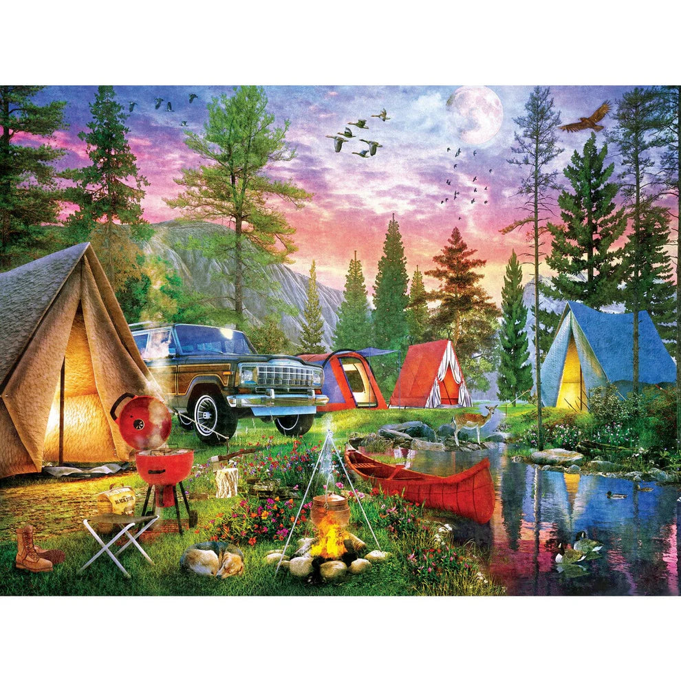 Moonlight Camping 300 Piece Large Format Campside Puzzle
