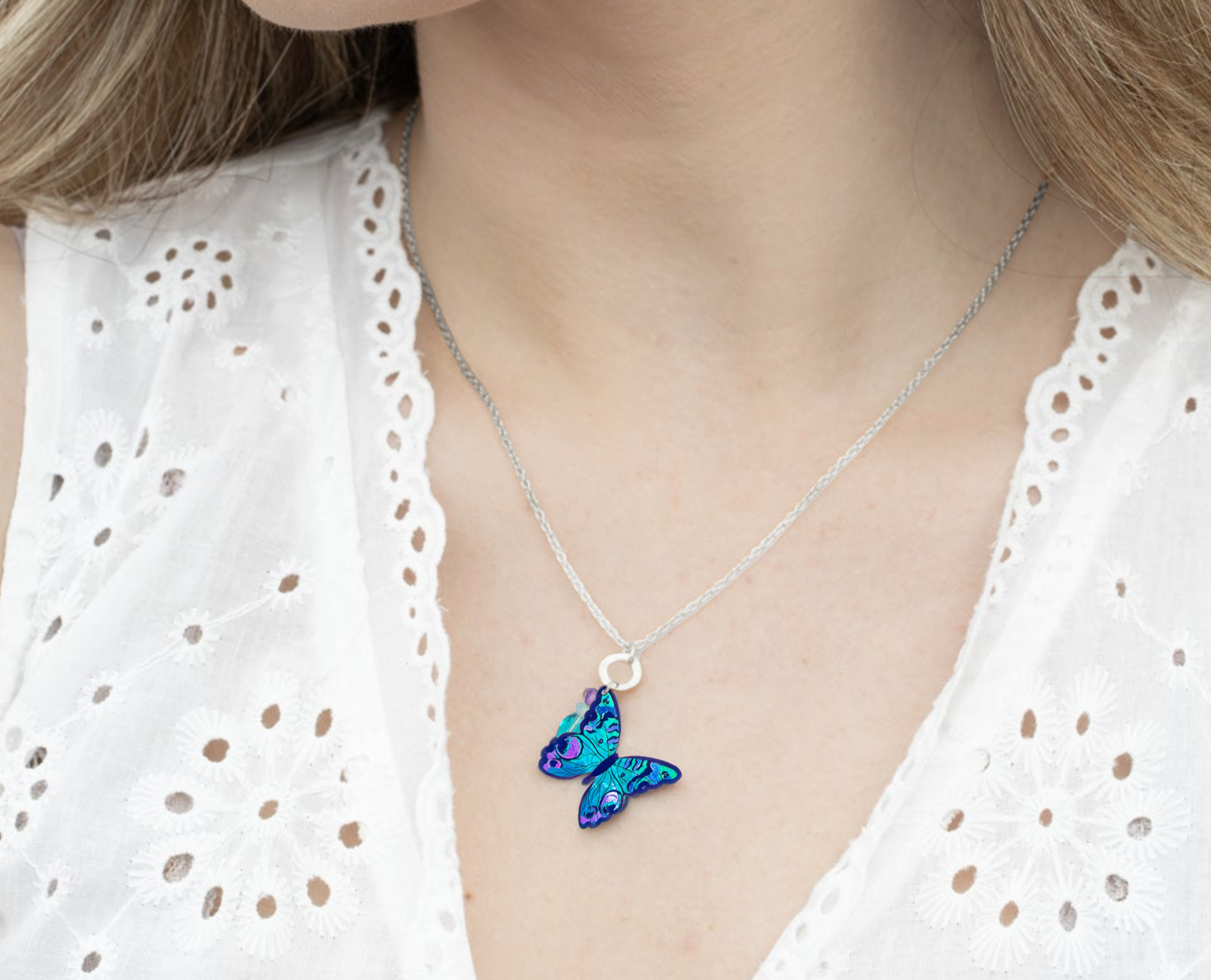 HOLLY YASHI Mariposa Butterfly Charm Pendant - Calypso