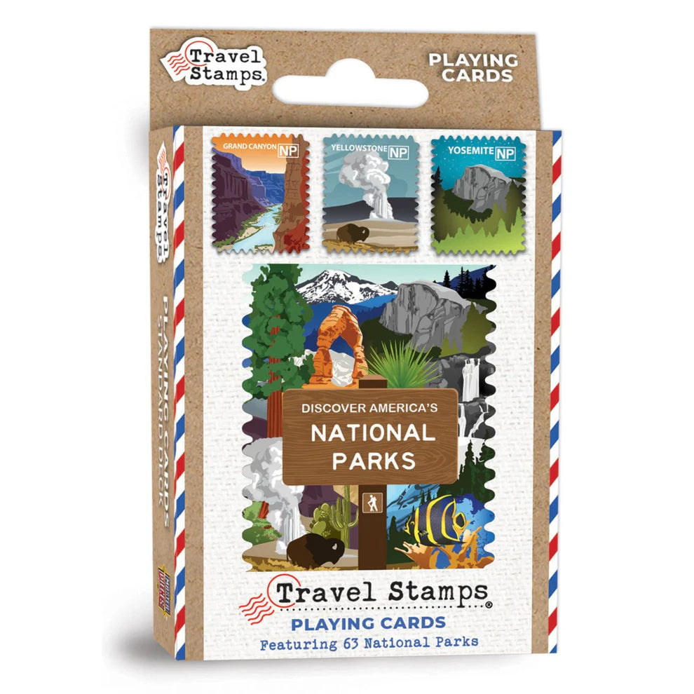 Discover America's National Parks Travel Stamps Playing Cards