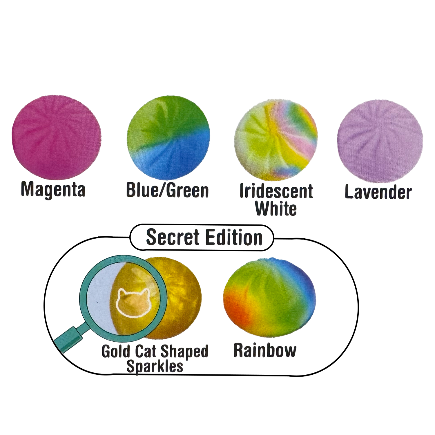Secret Dumplin' with Cat Shaped Glitter (Single) - Random Color