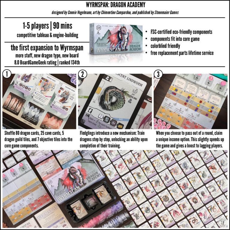 Stonemaier Games Wyrmspan Dragon Academy Expansion