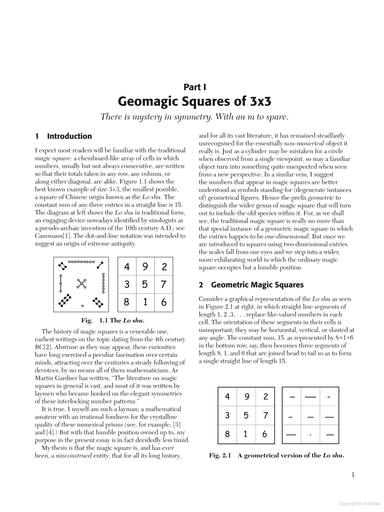 Geometric Magic Squares