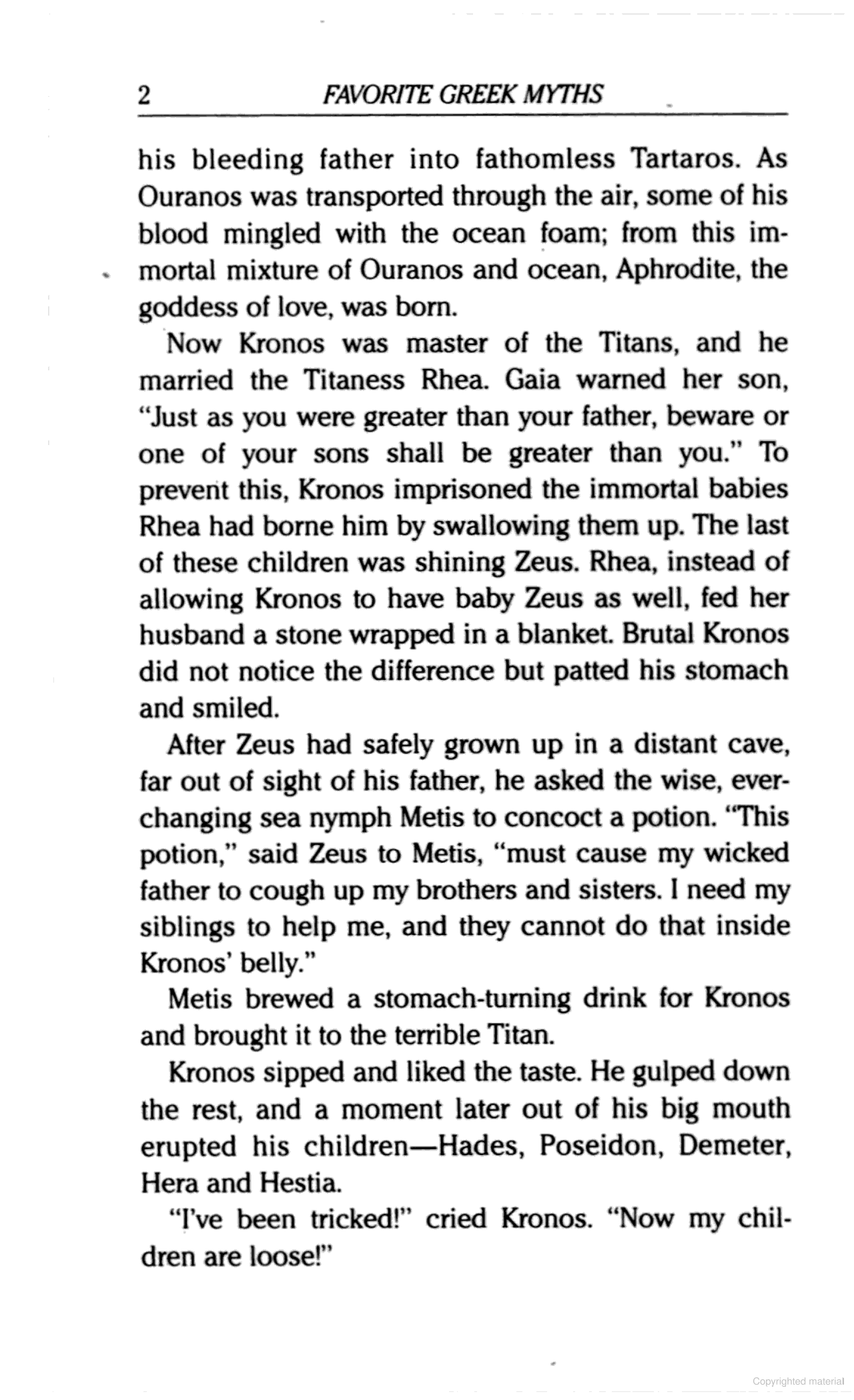 DVR Favorite Greek Myths