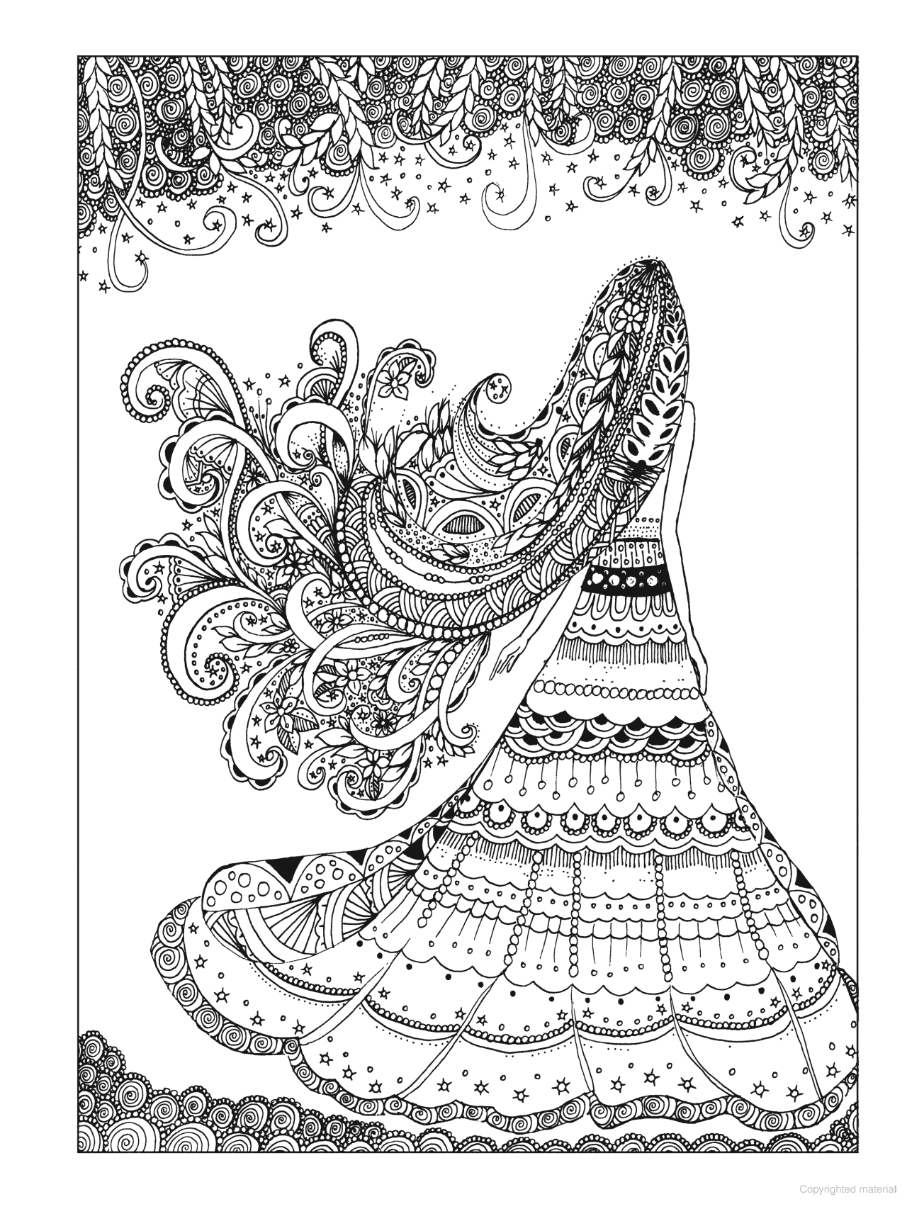 DVR Creative Haven® Coloring Book: Belles and Blossoms