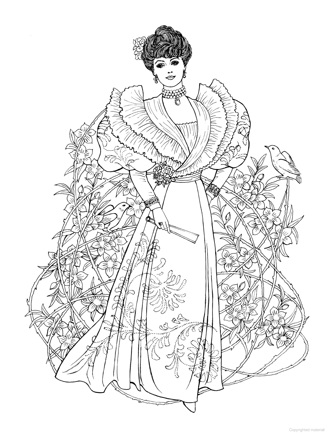 Creative Haven® Coloring Book: Art Nouveau Fashions