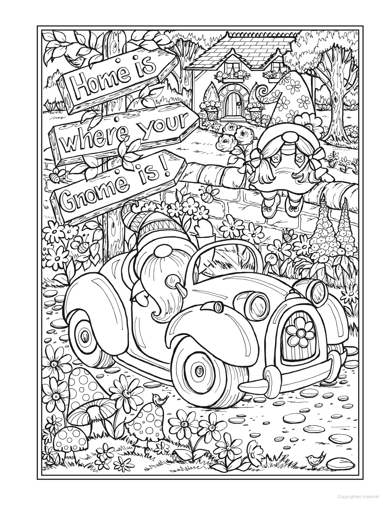 Creative Haven® Coloring Book: Gnome Sweet Gnome