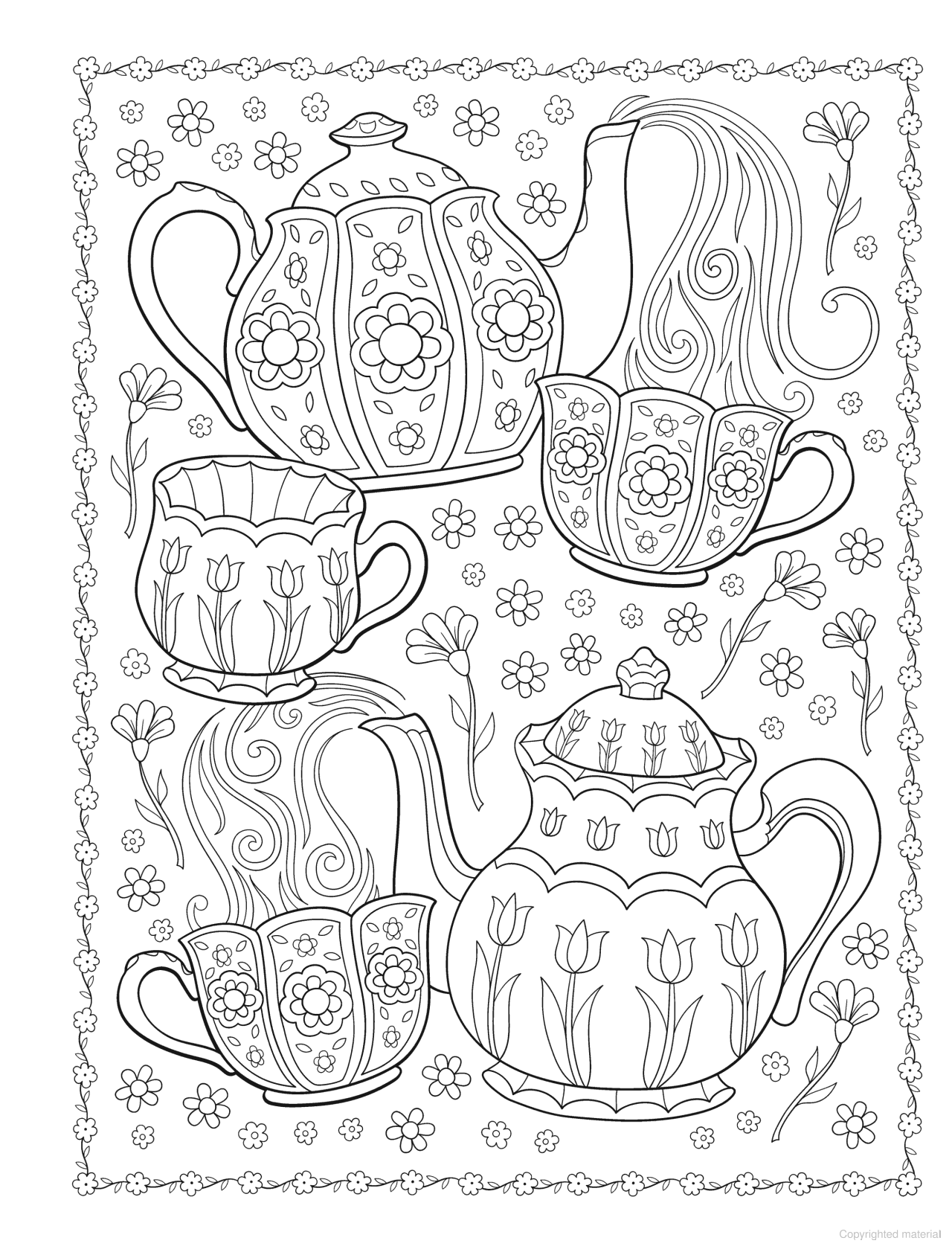 DVR Creative Haven® Coloring Book: Flirty Florals