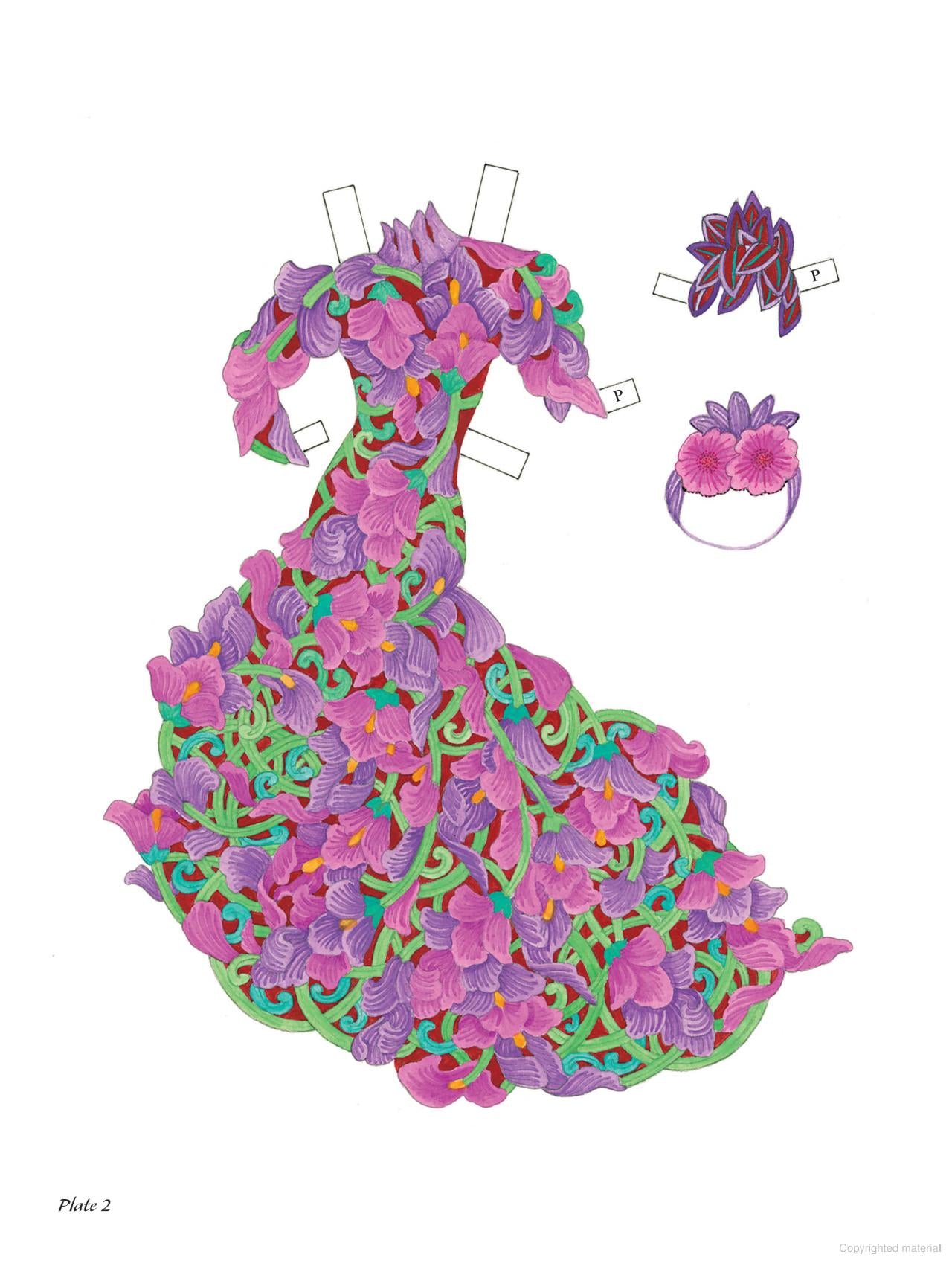 Flower Fashion Fantasies Paper Dolls