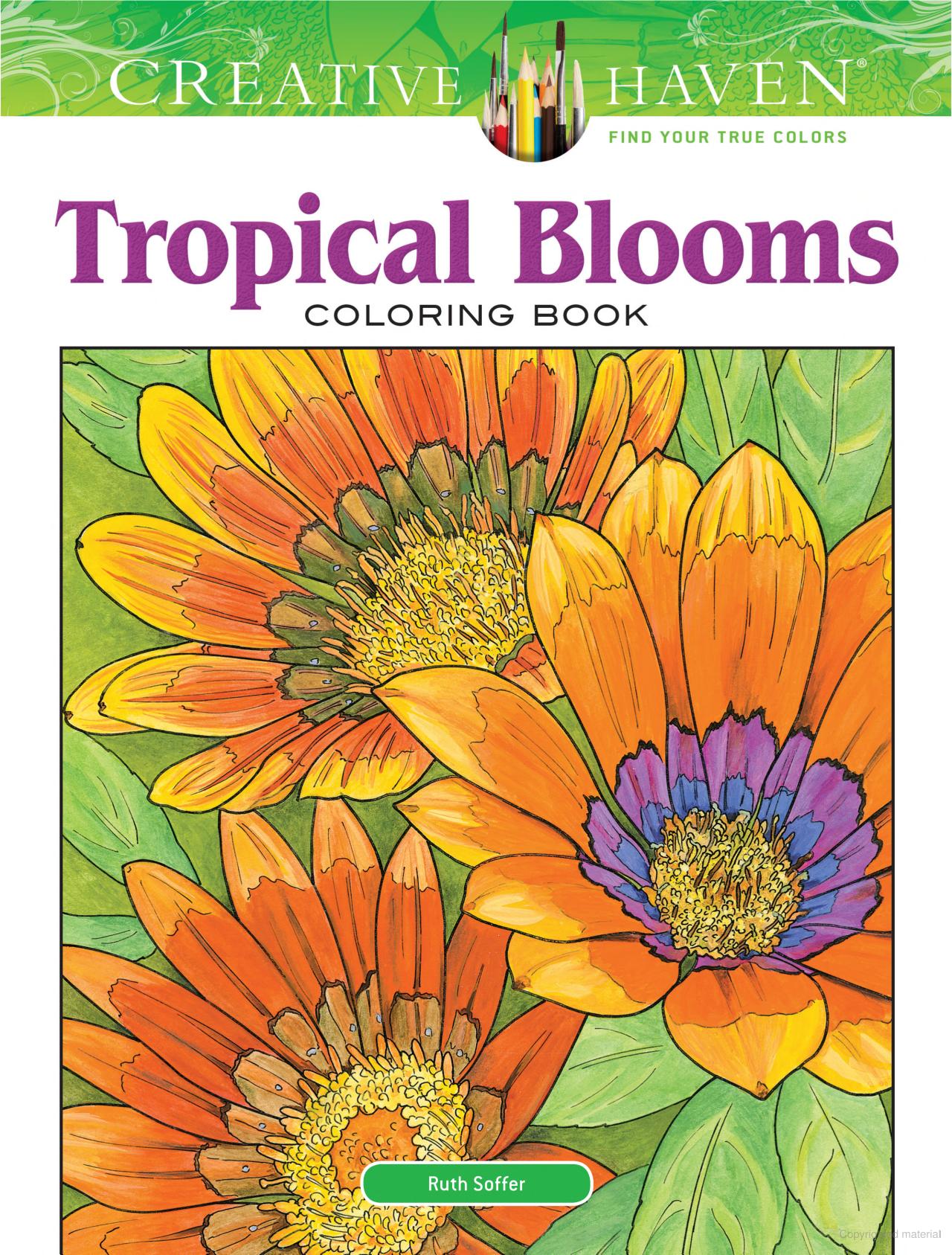DVR Creative Haven® Coloring Book: Tropical Blooms