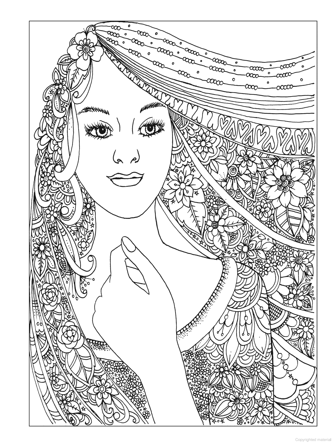 DVR Creative Haven® Coloring Book: Belles and Blossoms