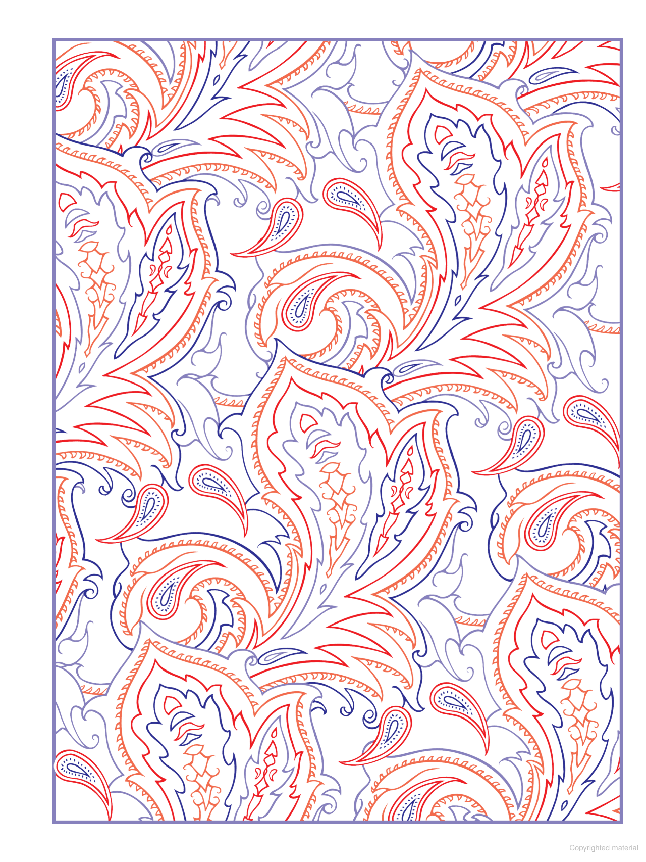 DVR Creative Haven® Coloring Book: Paisley Designs With A Splash of Color
