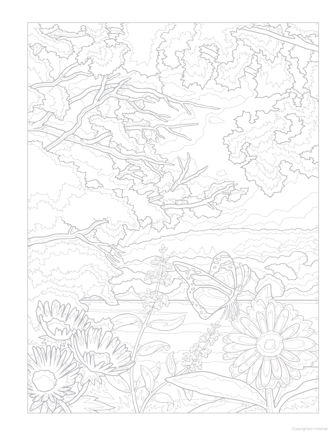 Creative Haven® Color-By-Number: Autumn Inspirations