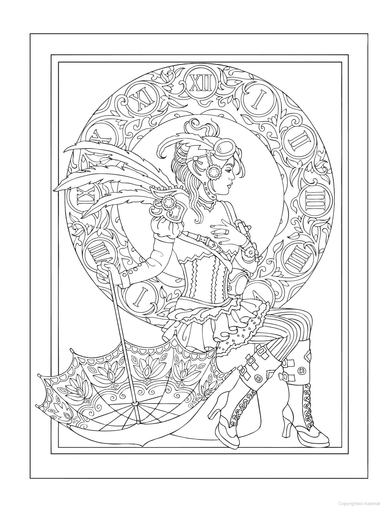 DVR Creative Haven® Coloring Book: Steampunk Fashions