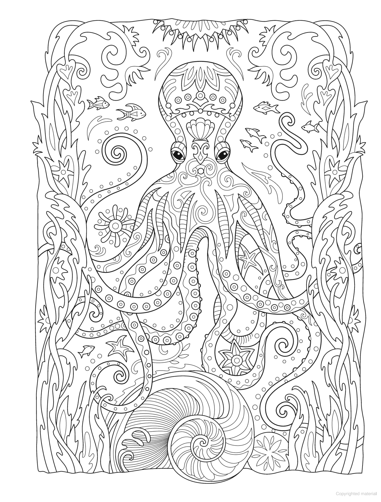 DVR Creative Haven® Coloring Book: Fanciful Sea Life