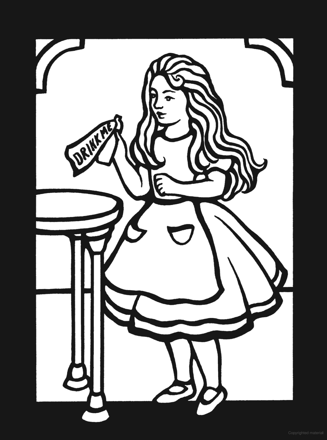DVR Alice in Wonderland Mini Stained Glass Coloring Book
