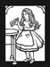 DVR Alice in Wonderland Mini Stained Glass Coloring Book