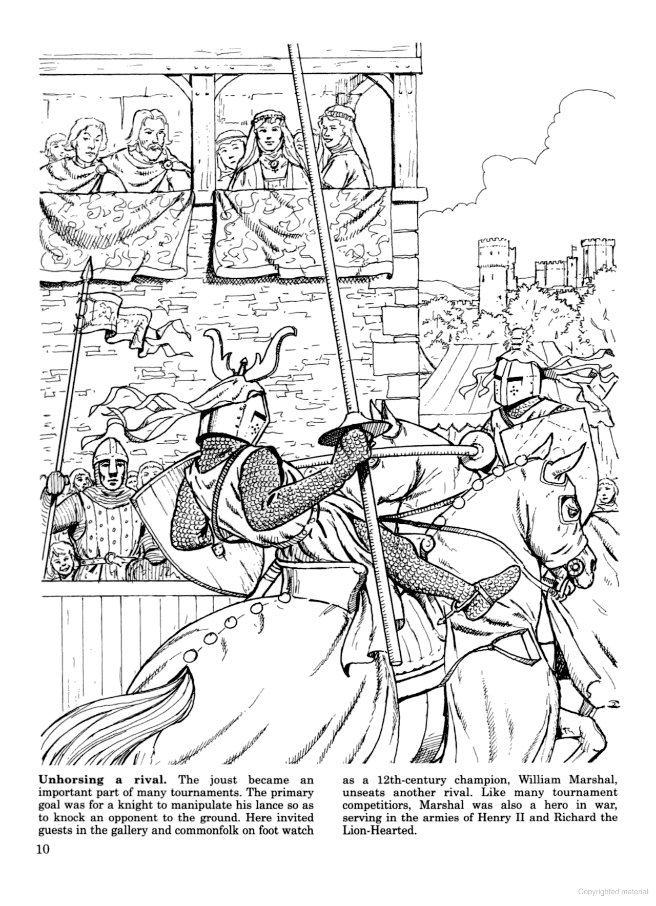 DVR Medieval Jousts & Tournaments Coloring Book