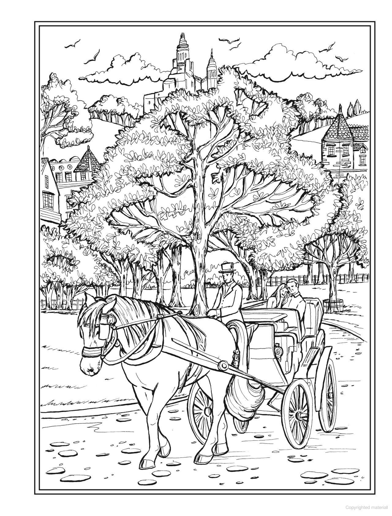 Creative Haven® Coloring Book: Romantic Country Scenes