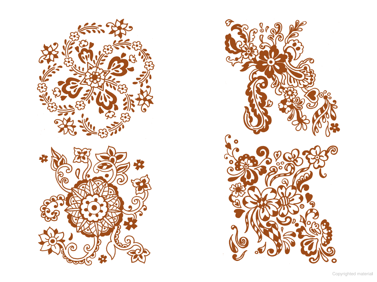 DVR Henna Floral Tattoos