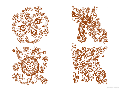 DVR Henna Floral Tattoos