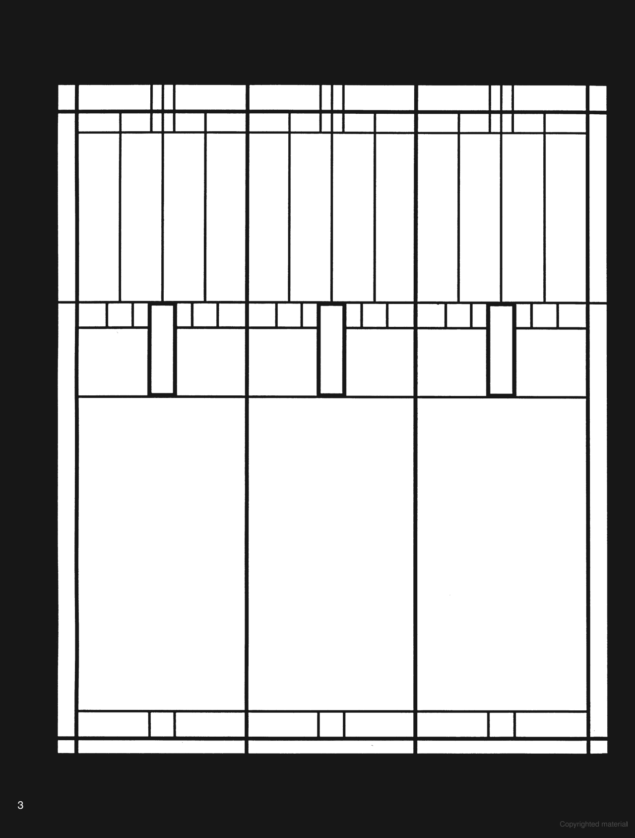 DVR Frank Lloyd Wright Window Designs Stained Glass Coloring Book