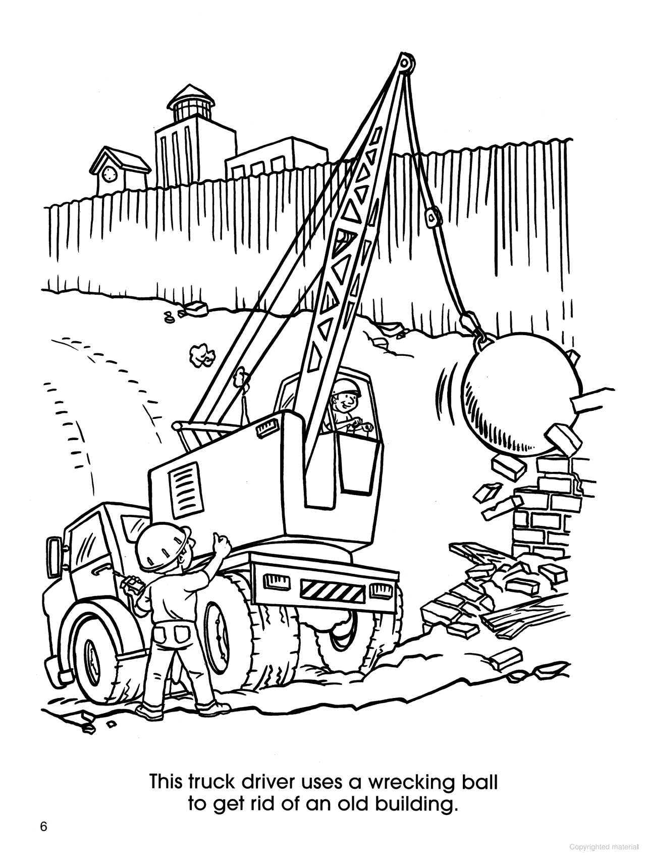 DVR At The Construction Site Coloring Book