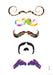 DVR Moustache Stickers Book