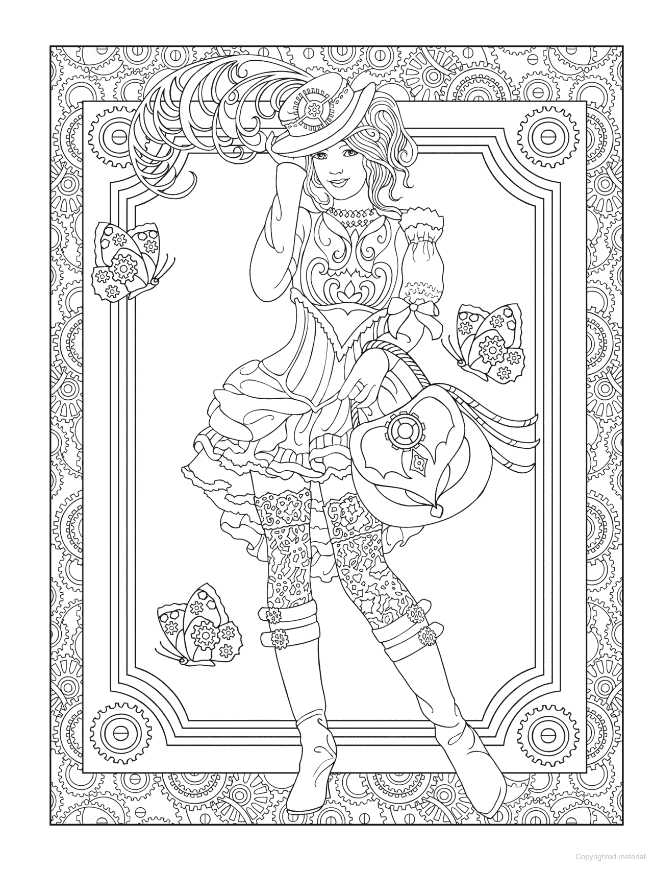 DVR Creative Haven® Coloring Book: Steampunk Fashions