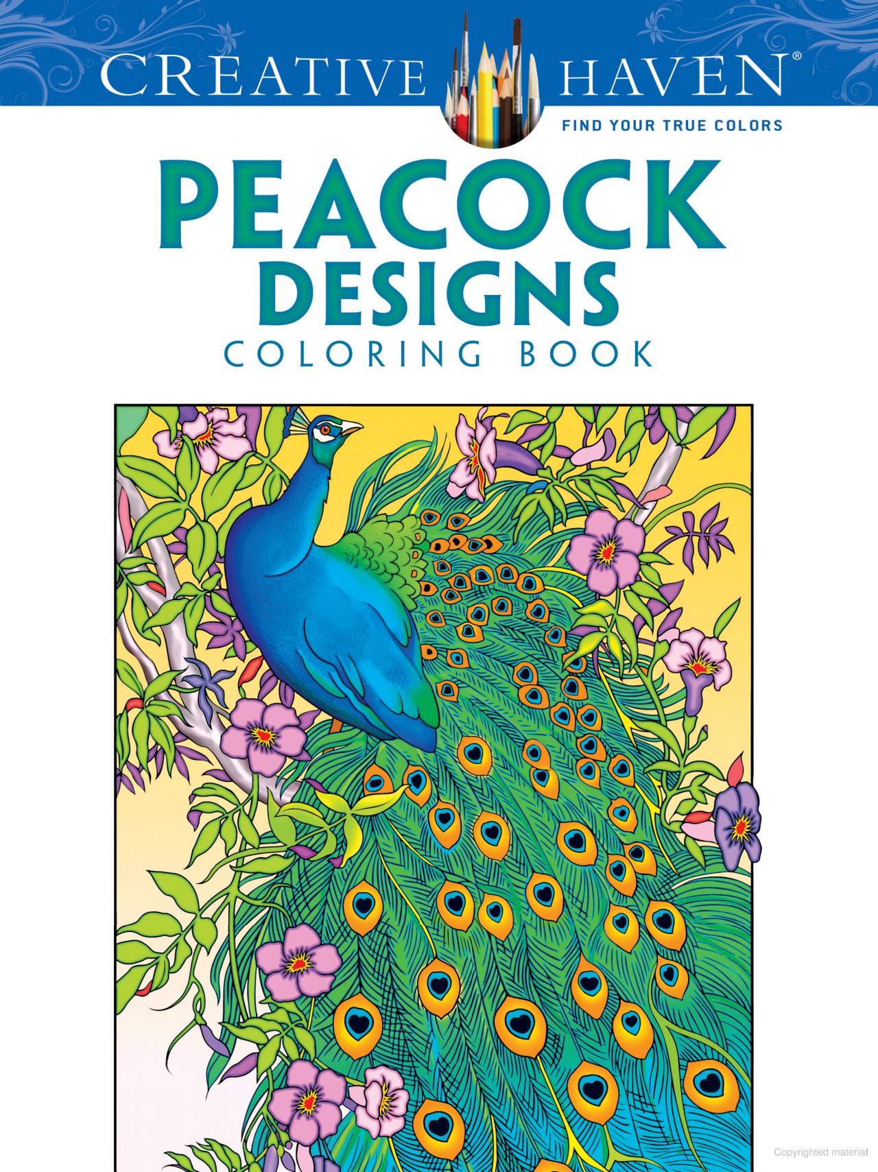 DVR Creative Haven® Coloring Book: Peacock Designs