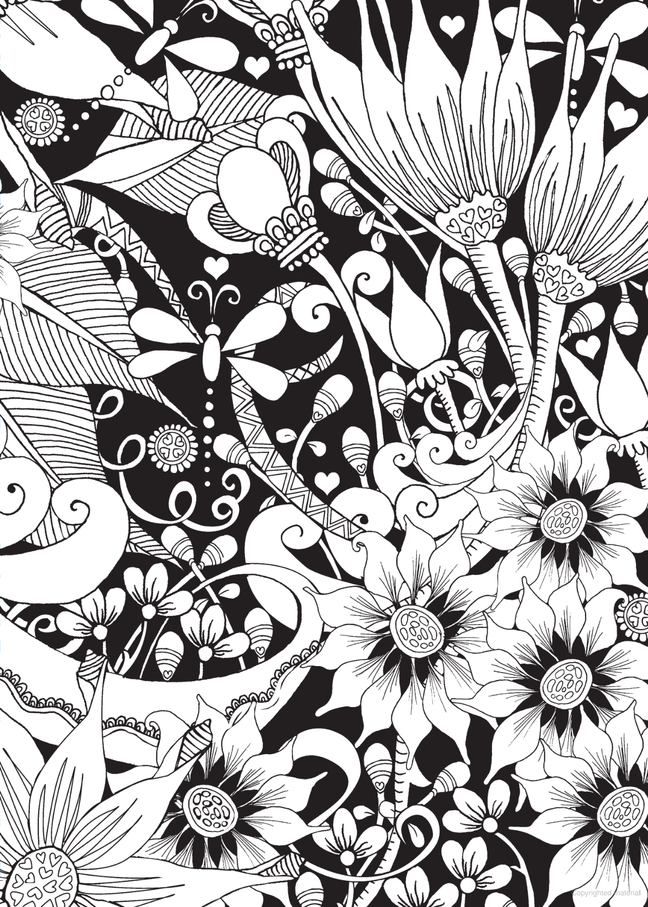 Bliss Flowers Coloring Book