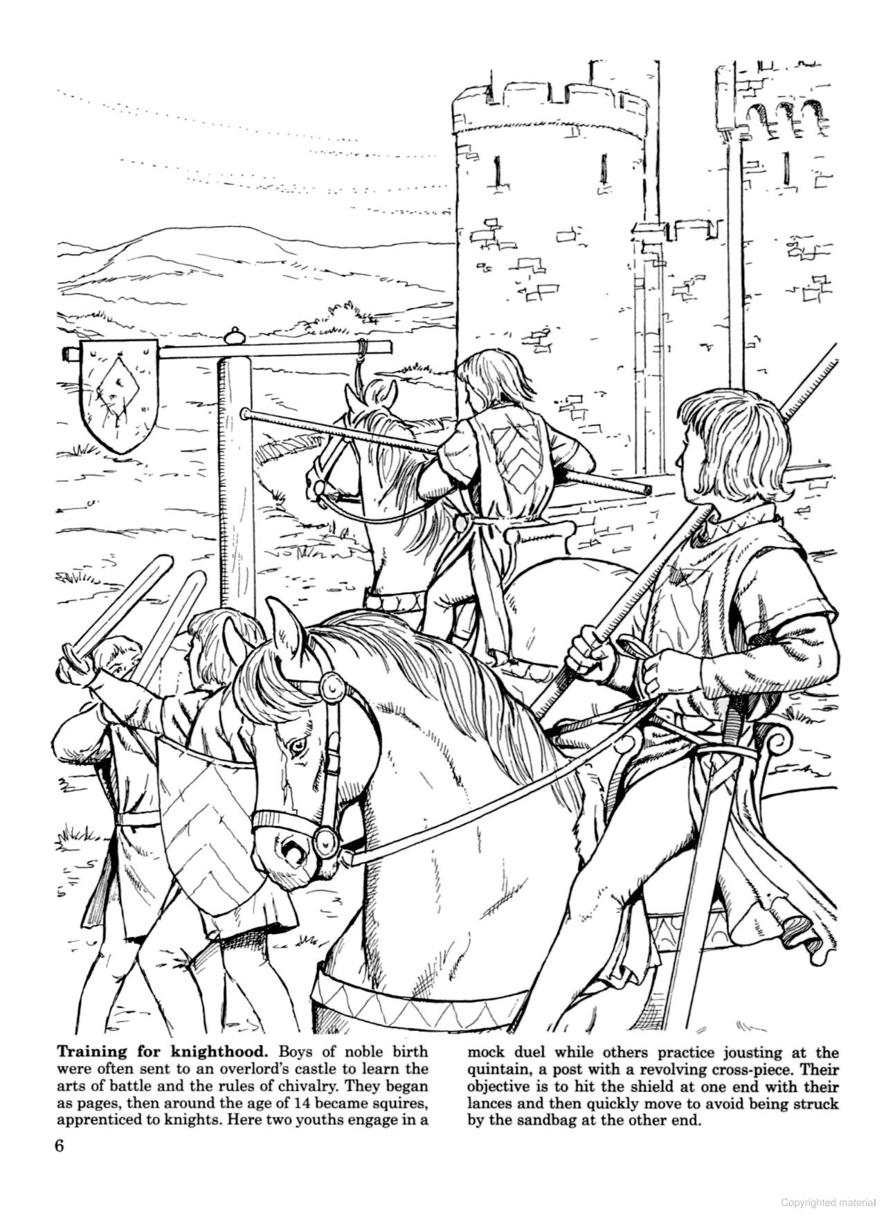 DVR Medieval Jousts & Tournaments Coloring Book
