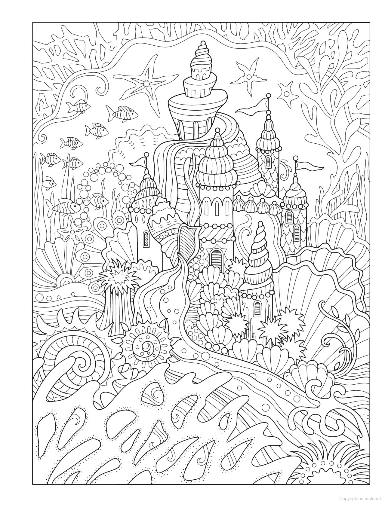 DVR Creative Haven® Coloring Book: Fanciful Sea Life