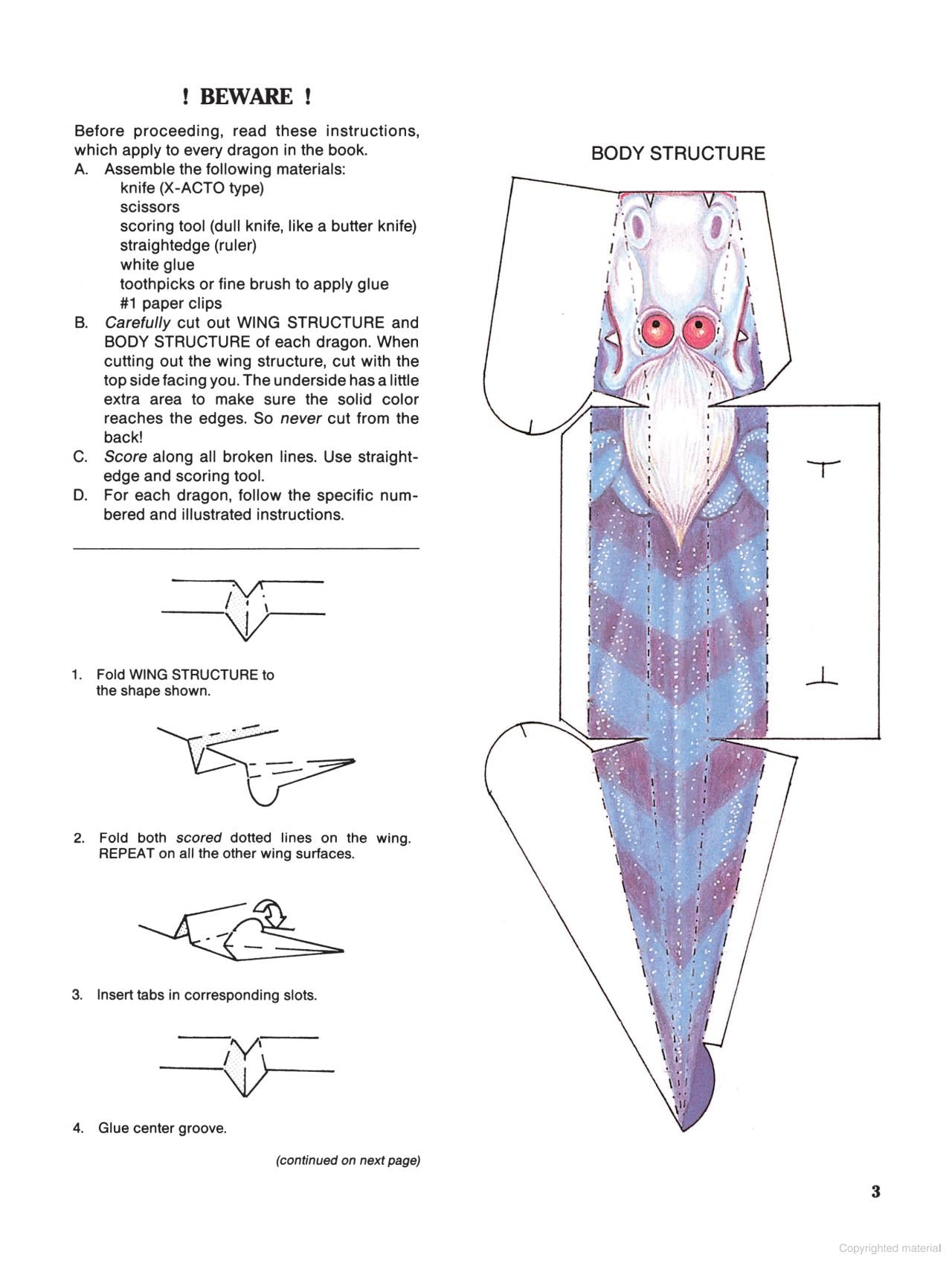 DVR Cut and Assemble Paper Dragons That Fly