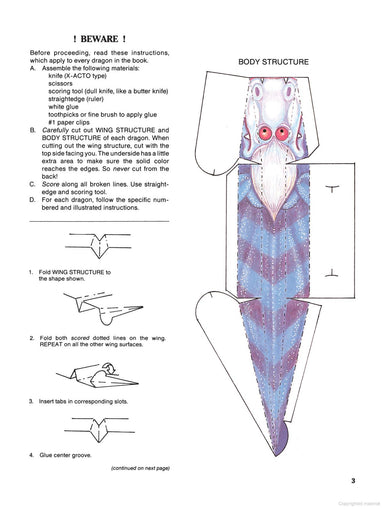 DVR Cut and Assemble Paper Dragons That Fly