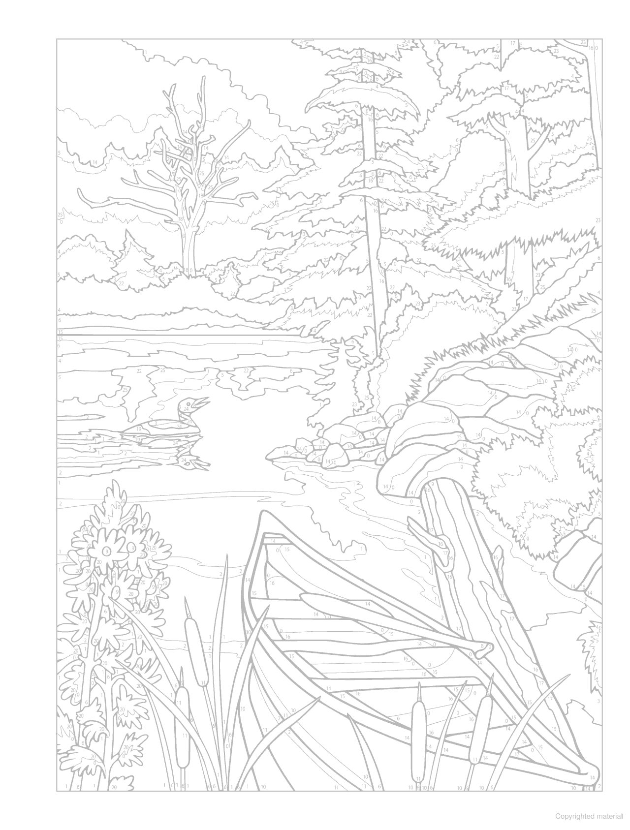 DVR Creative Haven® Color-By-Number: Country Scenes